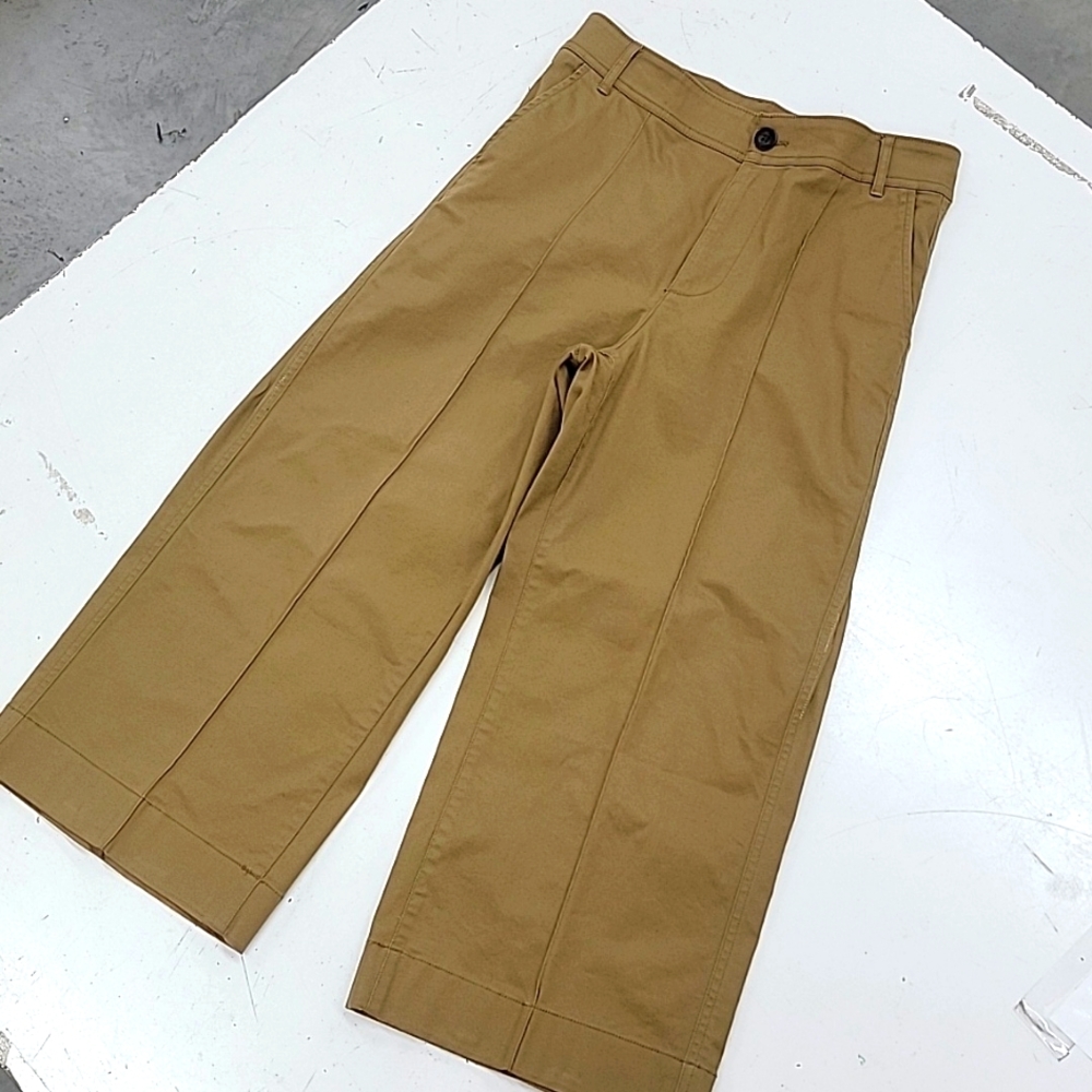 Madewell Tan Wide-Leg Trousers